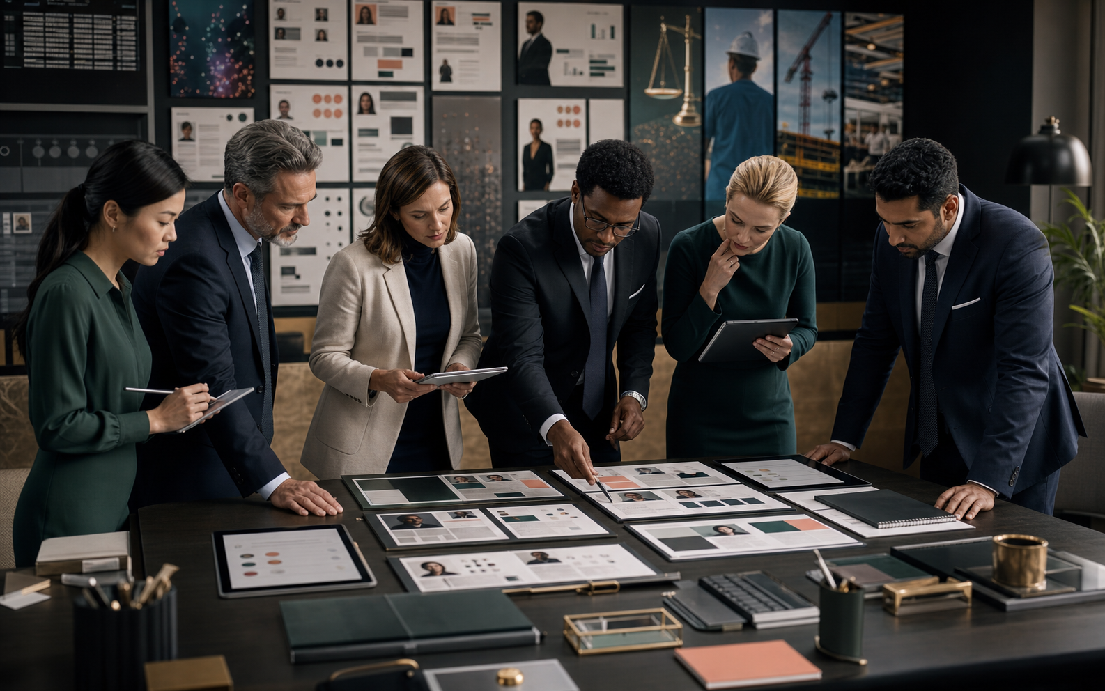Recruitment consultants reviewing specialist talent profiles across industries